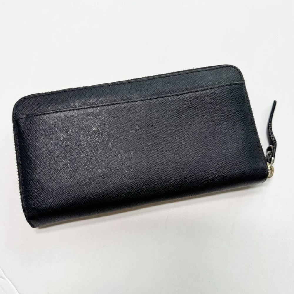 Kate Spade Large Black‎ Leather Continental Wallet